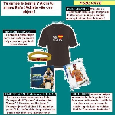 Pour les fans de Nadal, la panoplie idéale !