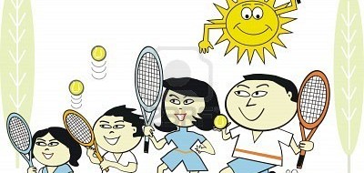 Le tennis en famille