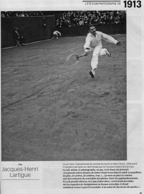 13 juin 1913, championnats du monde de tennis à St Cloud, par Jacques-Henri Lartigue