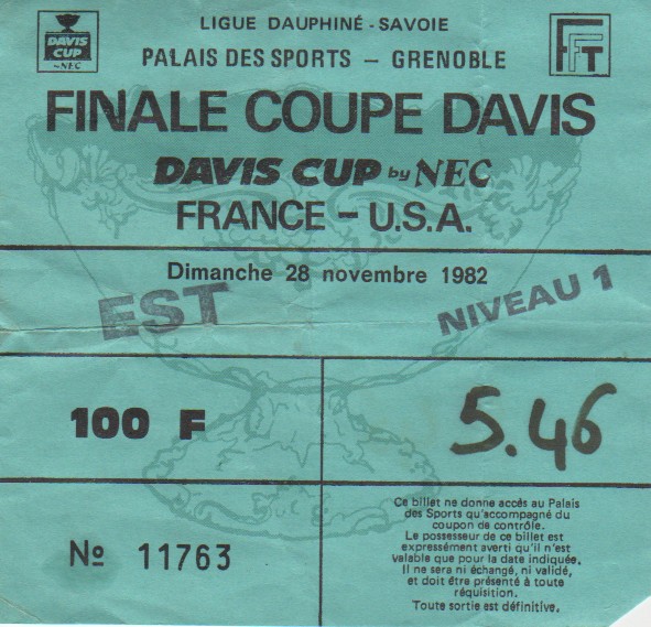 Ticket pour la finale de CD 1982